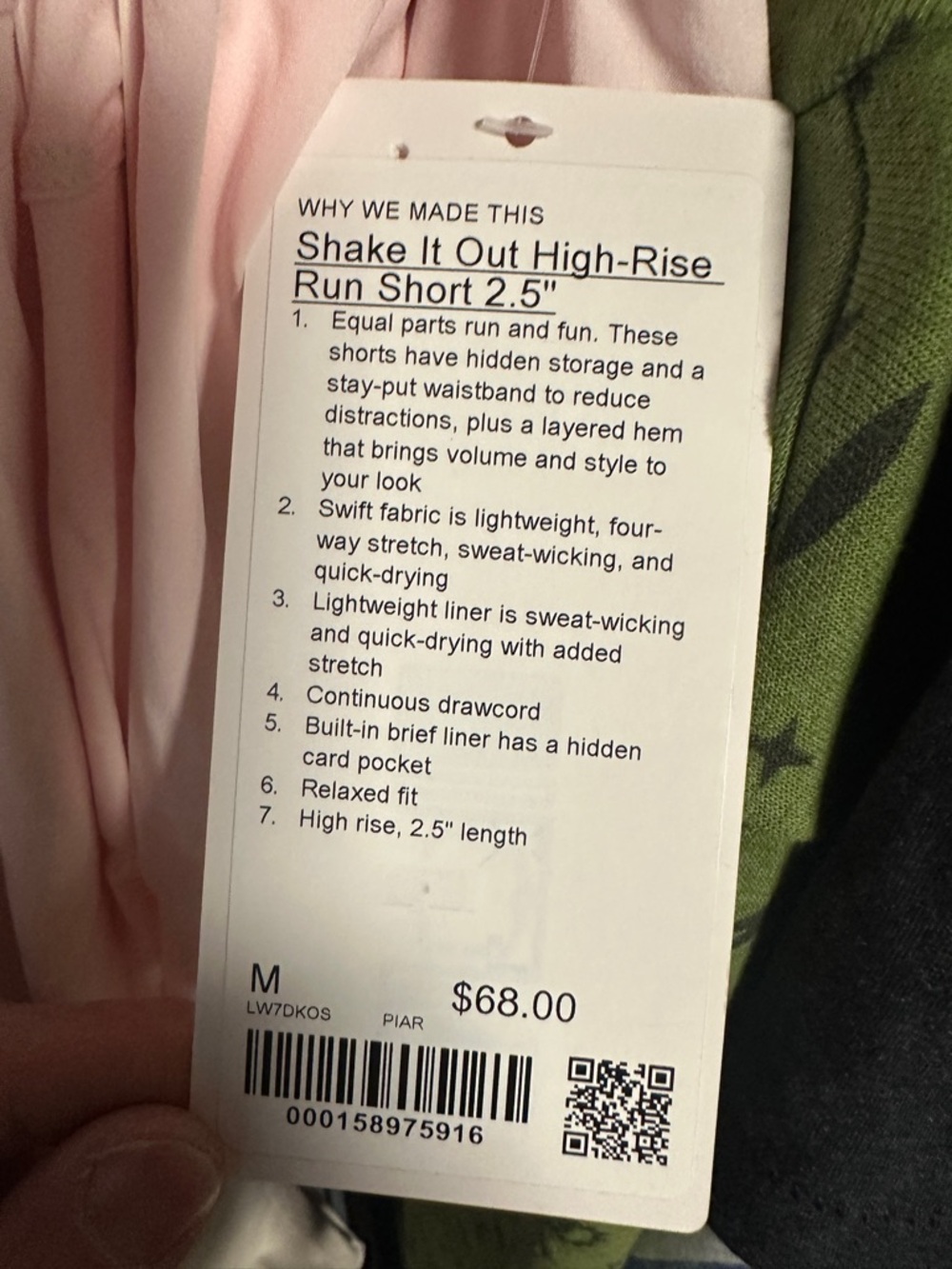 Lululemon High-Rise Shake It Out Short 2.5” – Pink Pearl - Picture 7 of 9